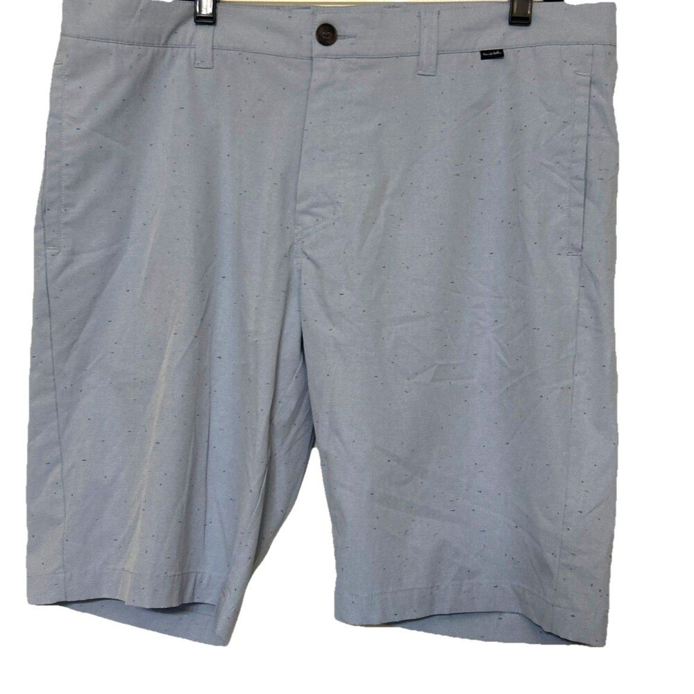 Travis Mathew Men's Golf Shorts Size 38 / 10.5  Light Blue Speckled Performance